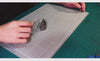 A lightweight aircraft-grade aluminium leather sanding tool for edge sanding, surface prep, glue-side roughening and small detail finishing. Includes 5 pieces of sandpaper.